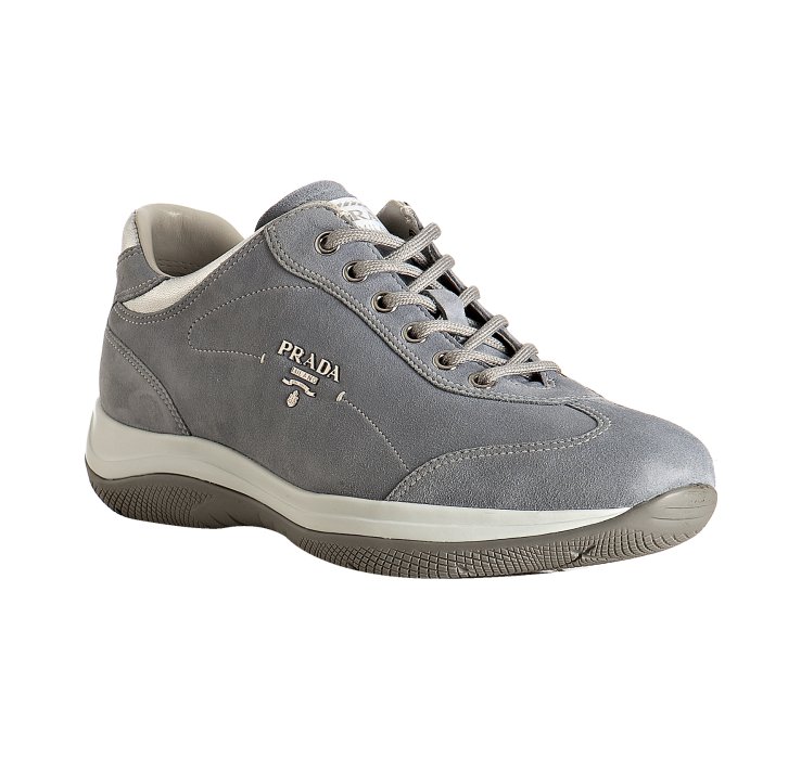 white and grey prada sneakers