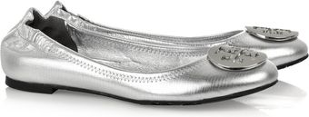 Tory Burch Reva Leather Ballerina Flats - Lyst