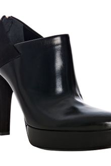 Gucci Black Leather Karen Suede Detail Platform Booties - Lyst