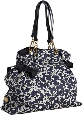 Marc Jacobs Black Paisley Fabric Bow Detail Tote - Lyst