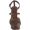 Yves Saint Laurent Chocolate Leather New Riveg Platform Sandals in Brown (chocolate) - Lyst