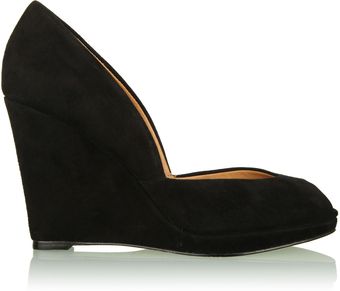  Vail Peeptoe Suede Wedge 