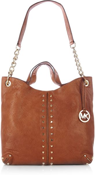 michael kors tan tote handbag