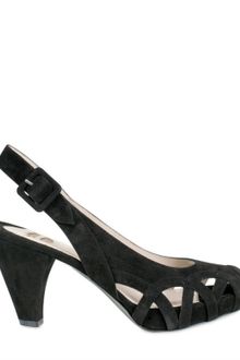 Ernesto Esposito Cut-out Slingback Suede Pumps - Lyst