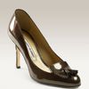 Manolo Blahnik Salanda in Brown (metal mocha patent) - Lyst