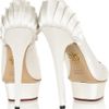 Charlotte Olympia Paloma Satin Platform Pumps in White (ivory) - Lyst