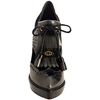 Gucci Black Patent Trim Suede Riddle Platform Booties in Black (asphalt) - Lyst