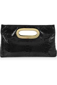 Michael by Michael Kors Python-effect Leather Clutch - Lyst