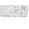 Oscar De La Renta Silk Embroidered Clutch in White - Lyst