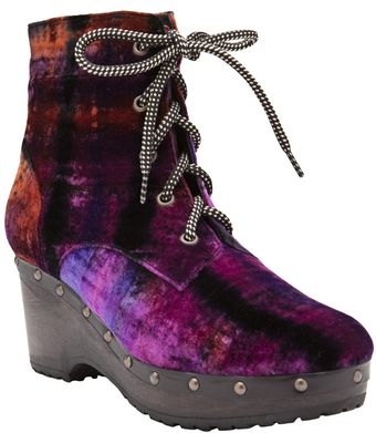  Velvet Bordeaux Booties 