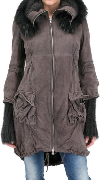 Sonia Villa Murmaski Fur Parka Leather Jacket - Lyst