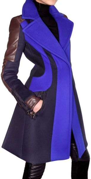 versace coat blue