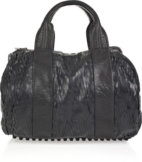 Alexander Wang Rocco Mini Duffle Leather Bag in Black