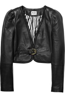 Alice By Temperley Corsica Cropped Leather Jacket - Lyst