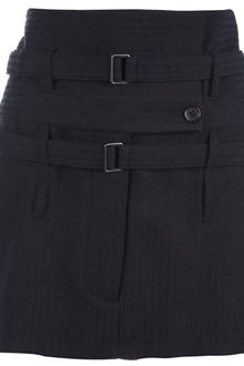 Ann Demeulemeester Wool Jacquared Mini Skirt - Lyst