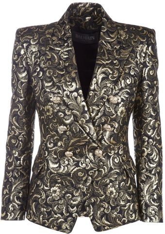Balmain Jacquard Blazer - Lyst