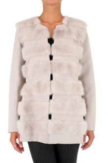 Chicca Lualdi Beequeen Wool Cloth and Mink Fur Coat - Lyst