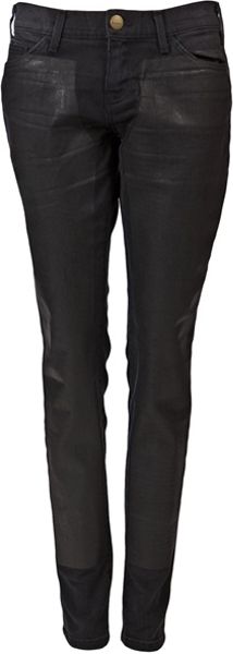 Current/elliott Block Print Skinny Jeans in Black - Lyst