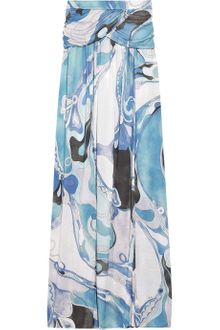 Emilio Pucci Orchidee Printed Maxi Skirt - Lyst