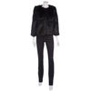 Halston Heritage Faux Fur Jacket in Black - Lyst