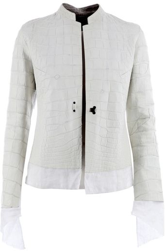Isaac Sellam White Crocodile Skin Jacket - Lyst