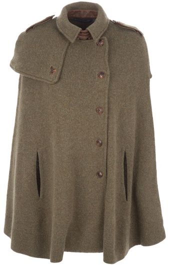 Ralph Lauren Yoke Detail Cape - Lyst