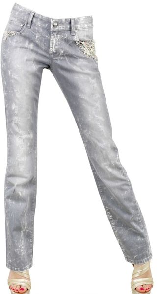 7 For All Mankind Pearl Embroidered Stretch Denim Jeans - Lyst