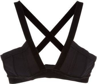 T By Alexander Wang Cross-back Bustier Bra - Lyst