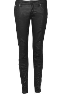Victoria Beckham Waxed Mid-rise Skinny Jeans - Lyst