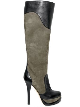 Fendi 125mm Suede and Calf Boots - Lyst