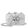 Karen Millen Graphic and Jewel Clutch in Silver (white) - Lyst