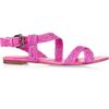 Stella Mccartney Crossover Raffia Sandals in Pink - Lyst