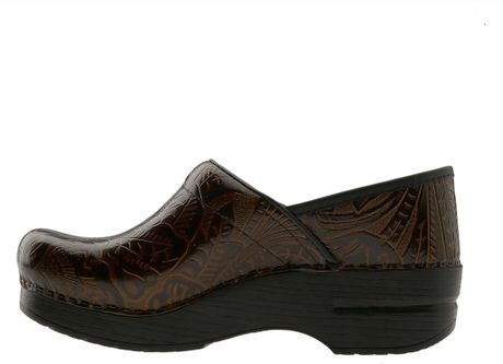brown tooled dansko clogs