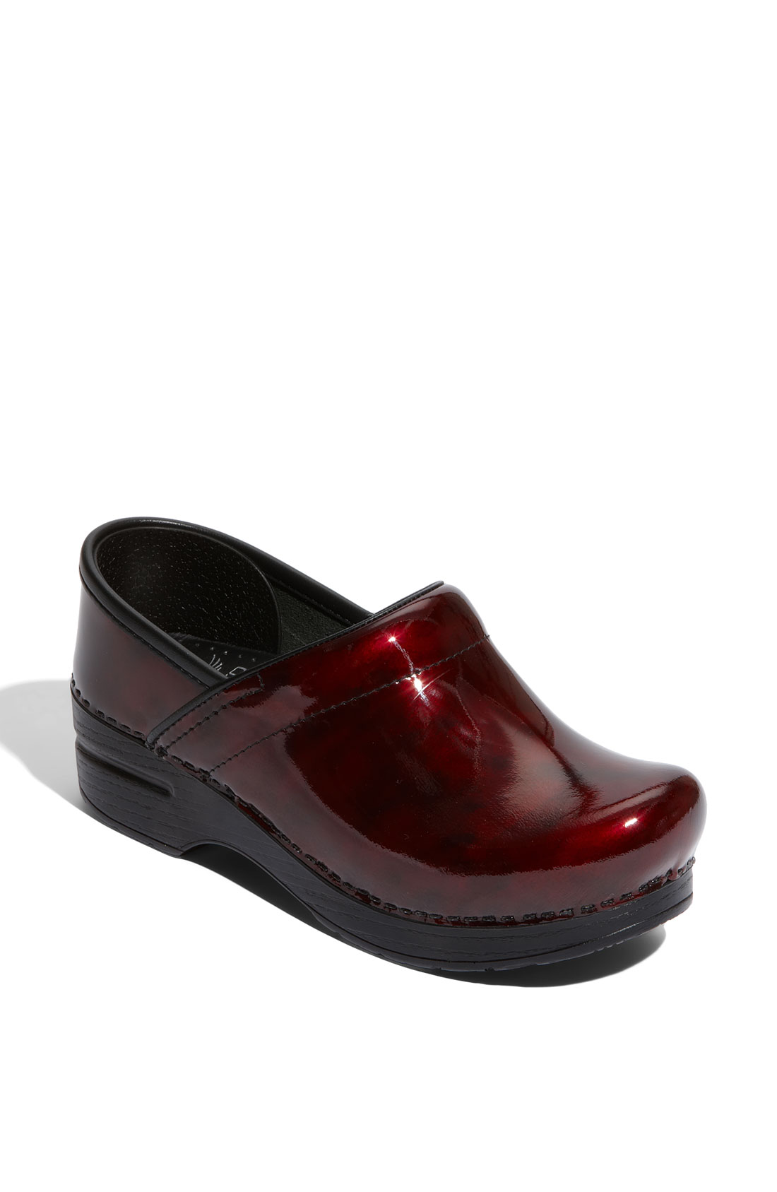 Dansko Professional Marbled Patent Leather Clog in Red (red marbled) | Lyst