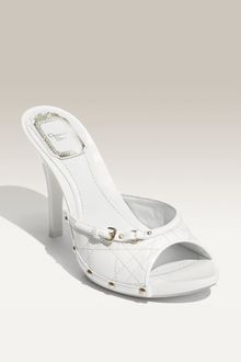 Dior Cannage Patent Leather Slide - Lyst