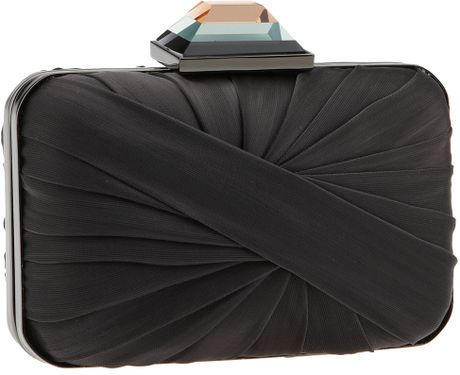 Sondra Roberts Pleated Box Clutch in Black - Lyst