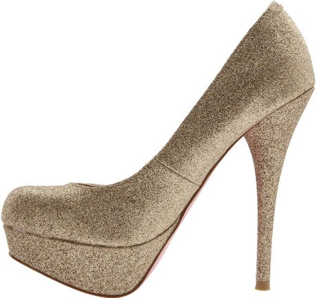 gold madden caryssa glitter pump steve multi