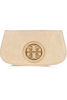 Tory Burch Logo Leather Clutch - Lyst