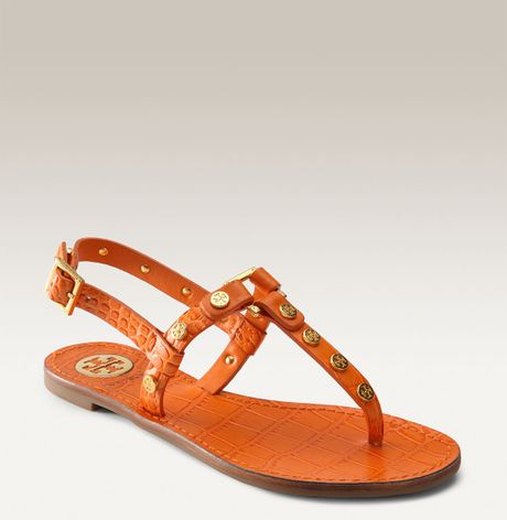 tory burch orange heels