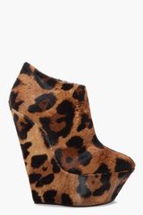 Giuseppe Zanotti Savana Leopard Wedge Booties