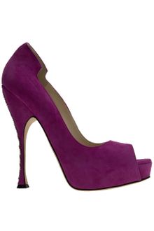 Brian Atwood Davina Platform Open Toe Pumps - Lyst