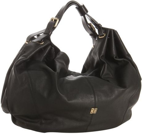 Givenchy Black Leather Large Hobo Shoulder Bag in Black | Lyst