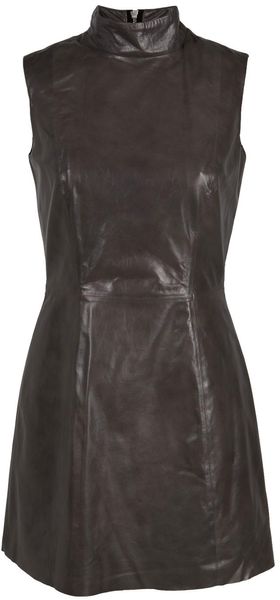 Lublu Leather Mini Dress - Lyst