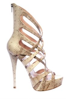 Alejandro Ingelmo 140mm Watersnake Cage Bootie Sandals - Lyst