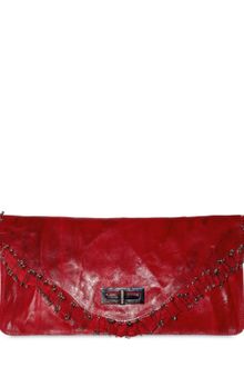 Balmain Ultimate Safety Pins Distressed Clutch - Lyst