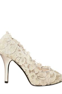 Dolce & Gabbana 80mm Macramé Lace Pumps - Lyst