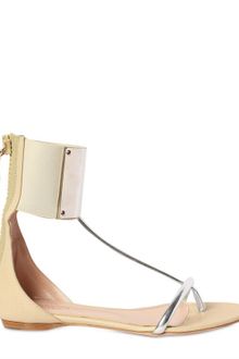 Giambattista Valli Deerskin Metal Ankle Cuff Flats - Lyst
