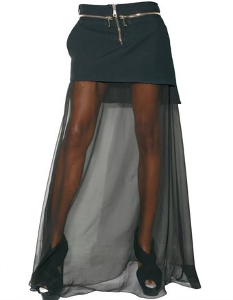 Givenchy Cady and Chiffon Skirt - Lyst