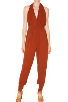Lanvin Stretch Silk Crepe Jumpsuit - Lyst