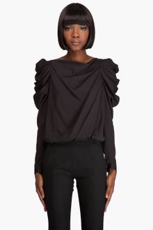Viktor & Rolf Draped Sleeve Blouse - Lyst